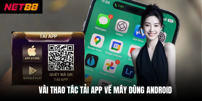 Vài thao tác tải app về máy dùng Android